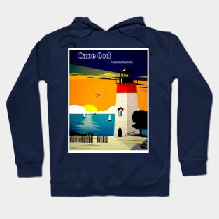 Cape Cod Lighthouse Travel and Tourism Advertising Print Hoodie